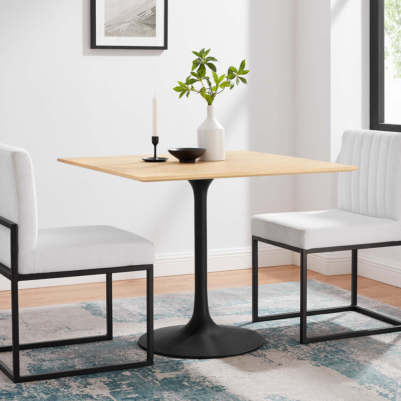Lippa Square Wood Dining Table, Natural, 36" L x 36" W