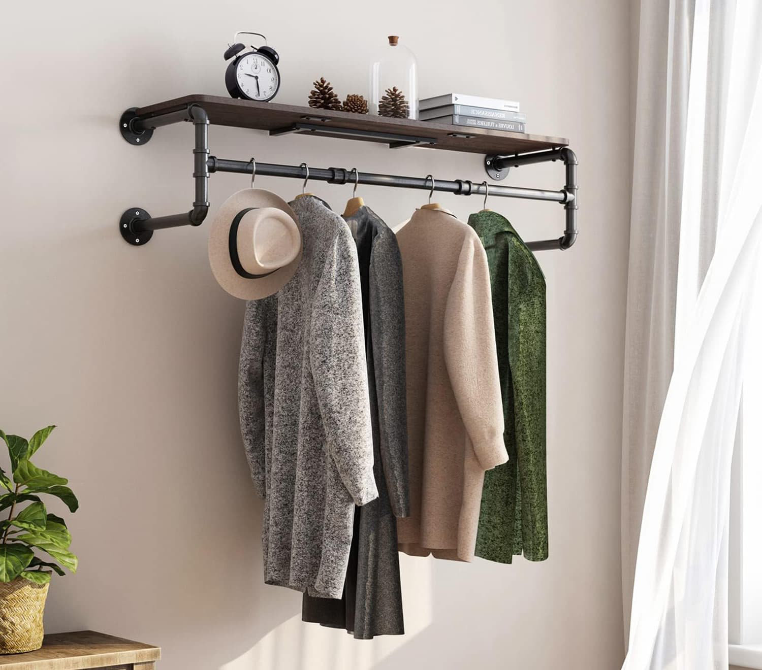 Trent Austin Design® Scoggins 9.8'' Iron Wall Mounted Clothes Rack ...