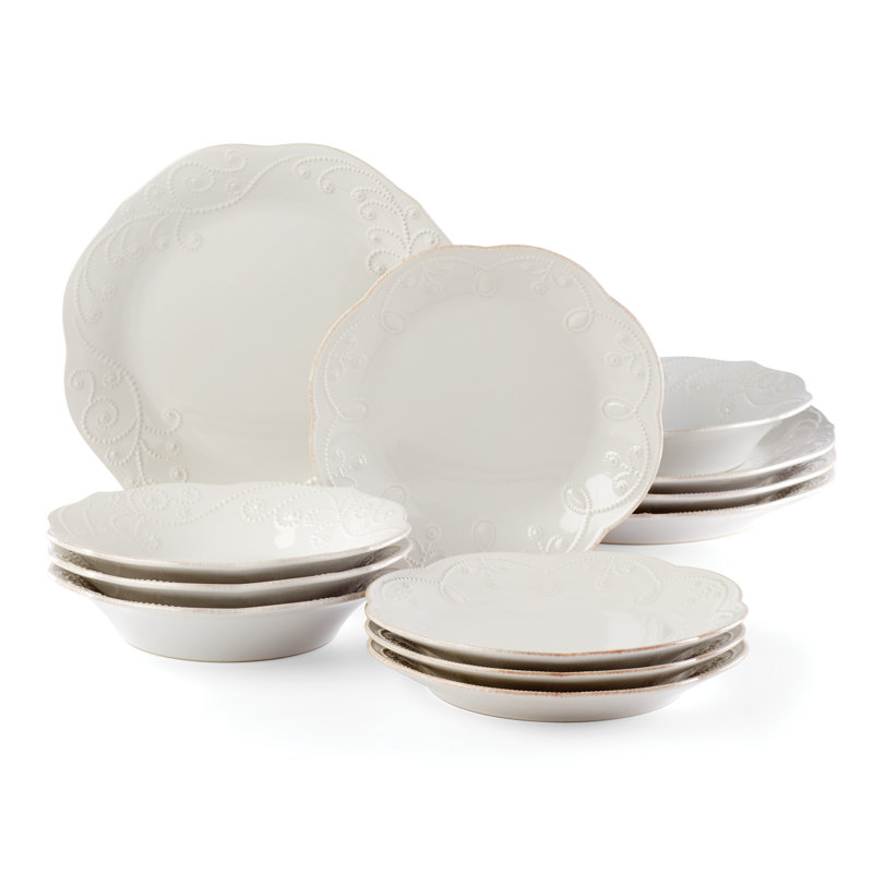 Service de table 12 pièces French Perle
