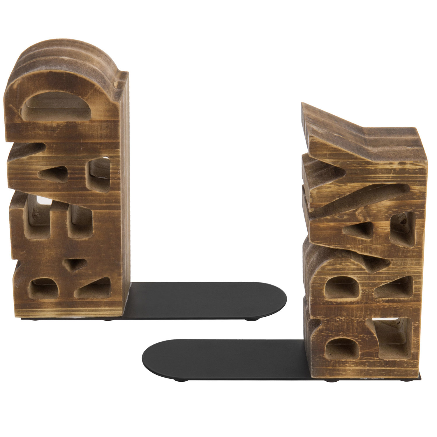 Winston Porter READ & PRAY Wood Bookends & Reviews | Wayfair