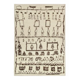 Moroccan Hand Knotted Wool Geometric Area Rug