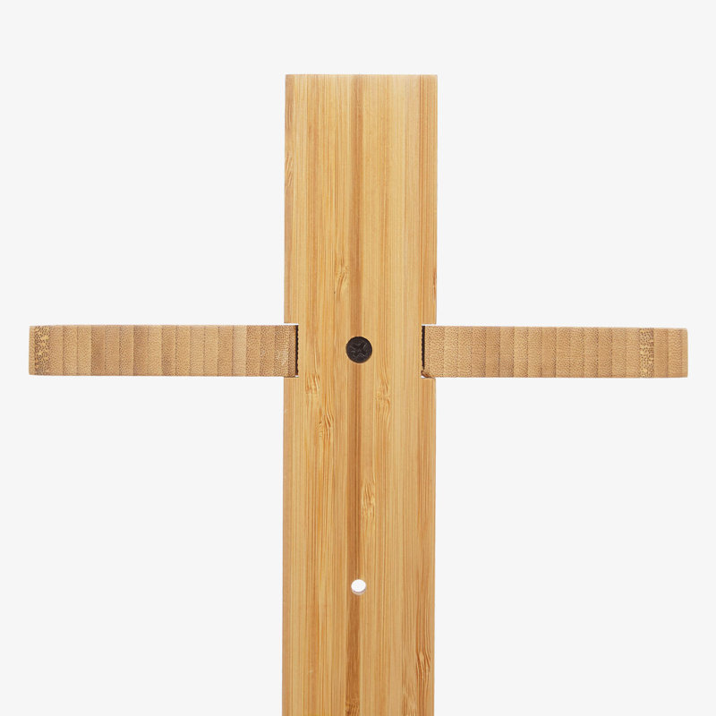Cleo Column Bamboo Solid Wood Floating Shelf, Small