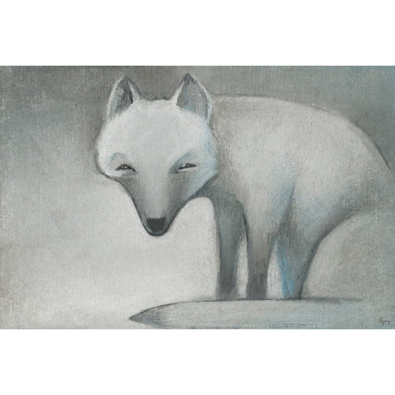 Snow Fox 1 Piece Wrapped Canvas Painting, 41cm H x 61cm W x 3.81cm D