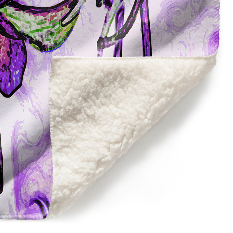  Couverture douce en sherpa, 68 po x 80 po, Mauve