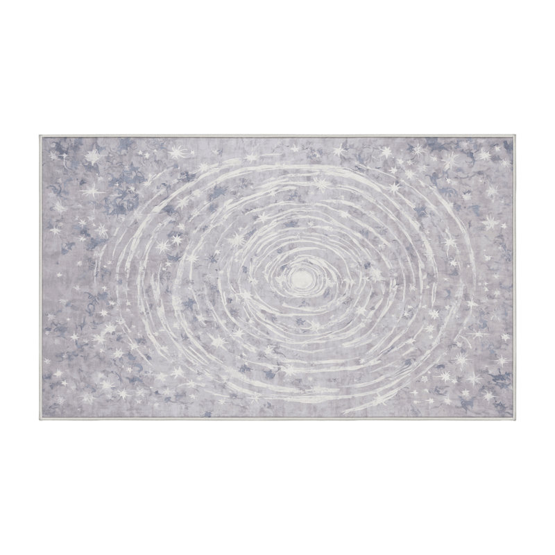 Machine Washable White Area Rug, Rectangle 5' x 8'