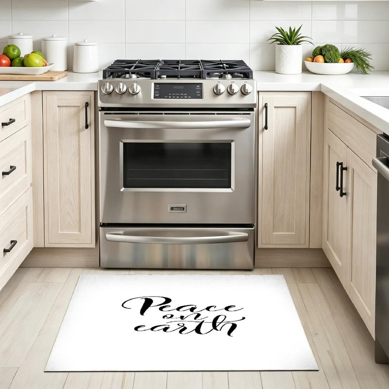 Tapis noir noir lavable à la machine, Rectangle 32 po x 47 po