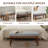 44" W Linen Upholstered Bench with Solid Wood Legs-1358948291