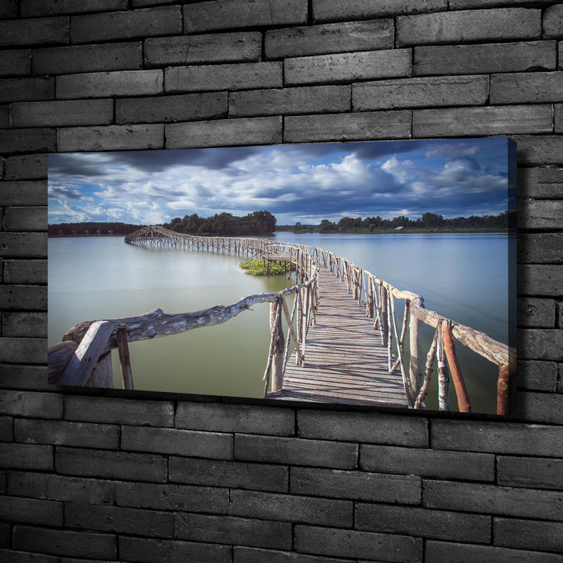 Wooden Bridge - No Frame Print on Canvas