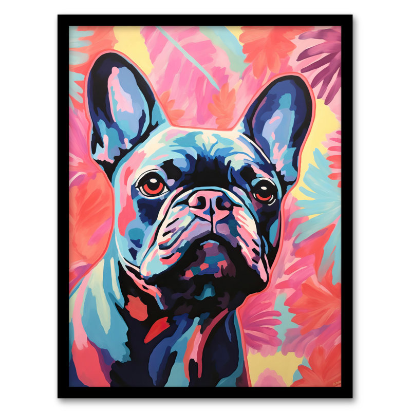 The Pastel Pooch French Bulldog - Single Picture Frame Print