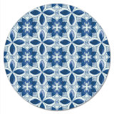 CounterArt Blue & White 13" Round Glass Lazy Susan Turntable