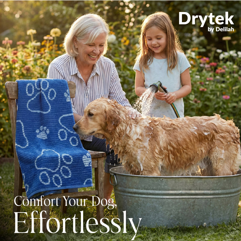 Drytek High Performance Pet Towel (1 pack)- 30" X 54"-Pink, Navy