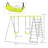 Caetlin Dakota Fields Metal Swing Set with 2 Swing(s)