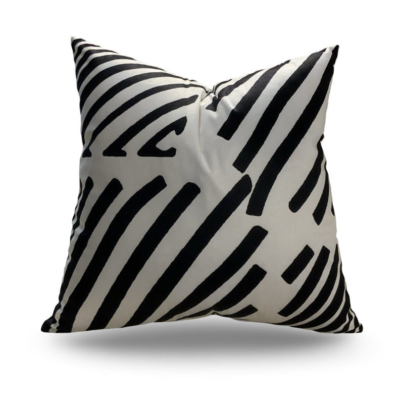 Coussin décoratif zébré monochrome
