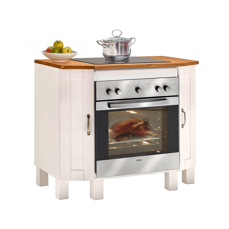 Martindale 85cm Kitchen Pantry, White/Honey