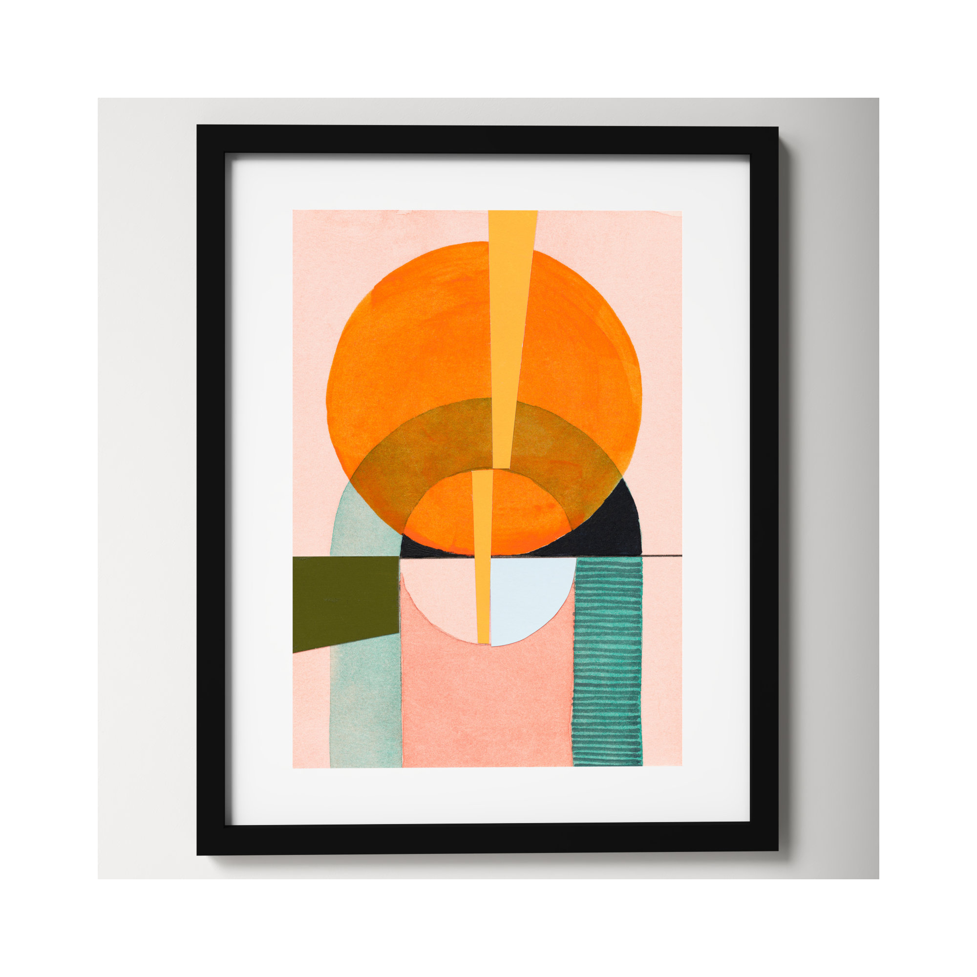 Composition Nr. 5 by Allison Rietta, 38" H x 30" W x 1.25" D, Black