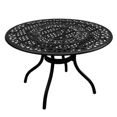 Nicola Aluminum Dining Table by Red Barrel Studio