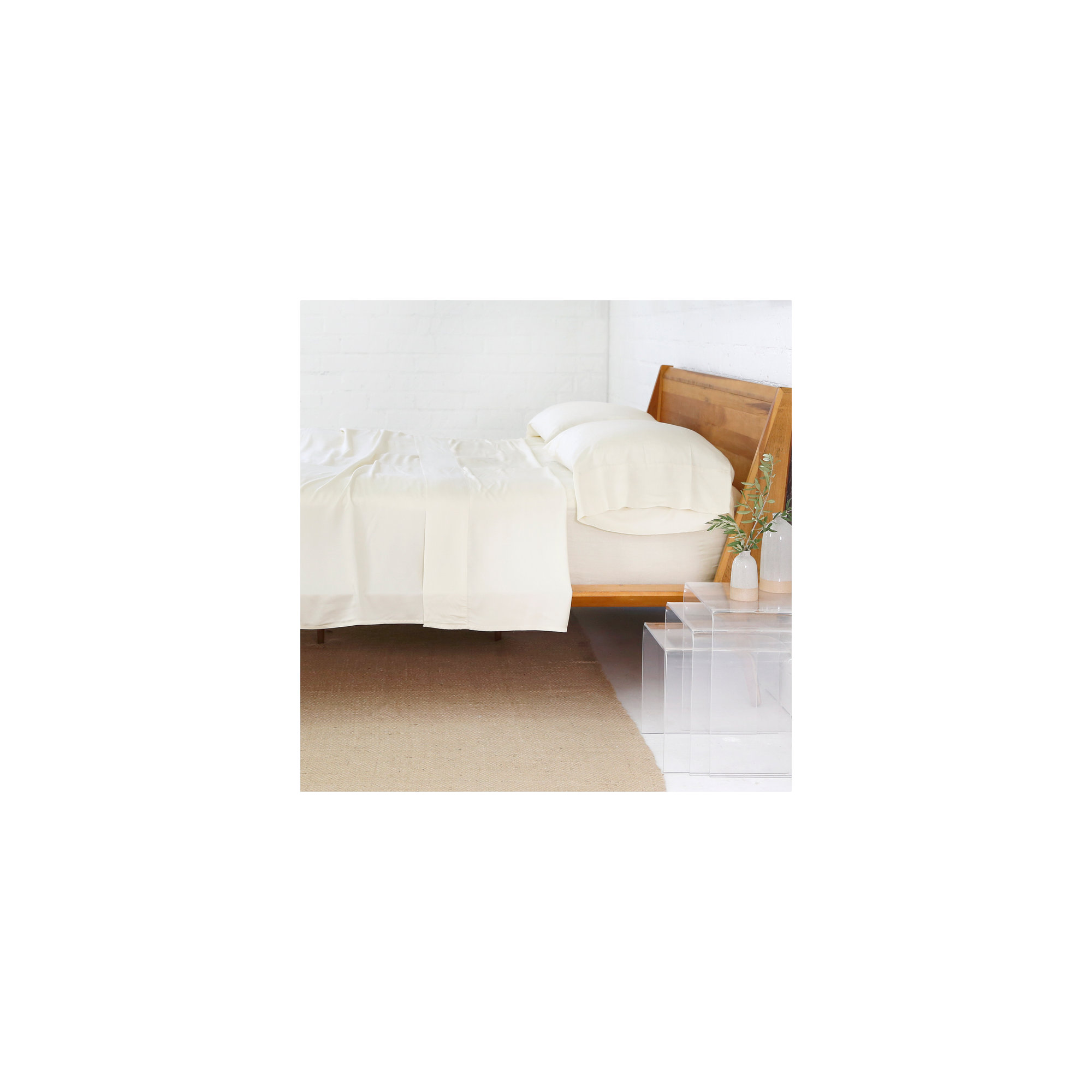 Parker Rayon From Bamboo Sheet Set, California King, Ivory