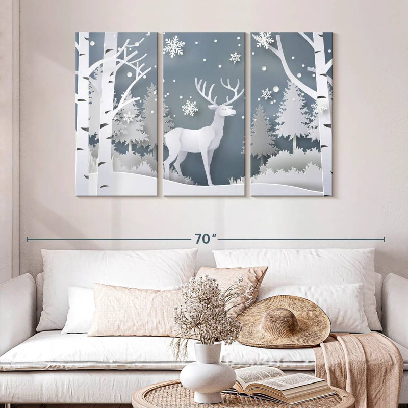 Snow White Deer, 32" H x 50" W