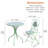 Outdoor Bistro Set-2 Person Metal Ceramic Outdoor Bistro Set-2 Person Metal Ceramic Top Patio Dining Set with Round Table Patio Dining Set with Round Table