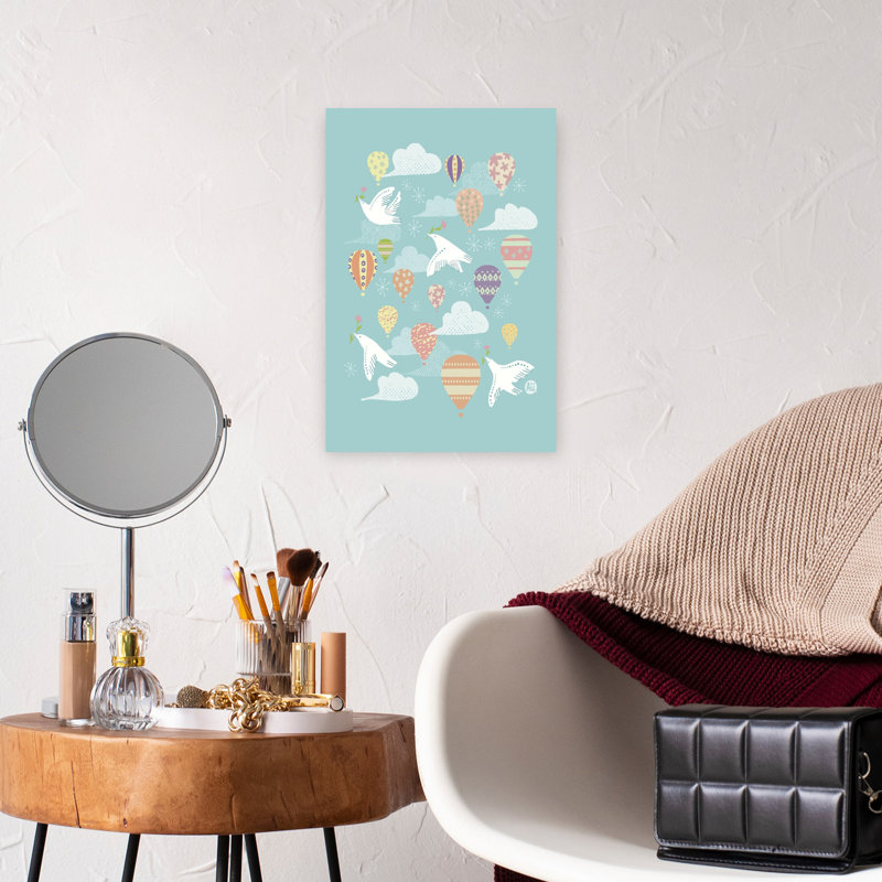 Contemporary Art Abstract Contemporary Bird Nature Landscape Wall Art by Aia Ueno - Wrapped Canvas Print