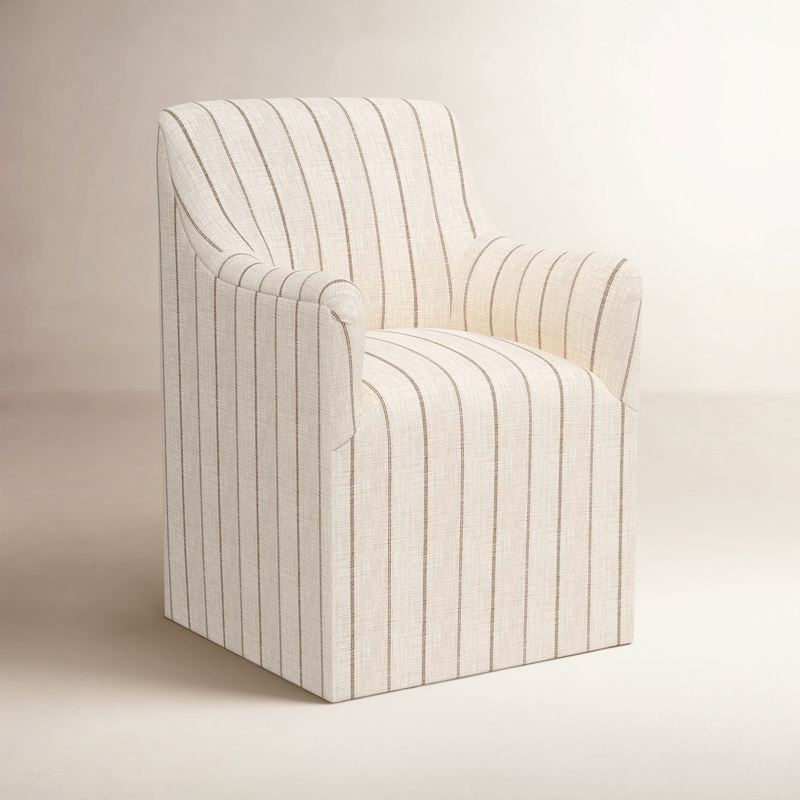 Howth Dining Armchair, Fritz Charcoal Stripe