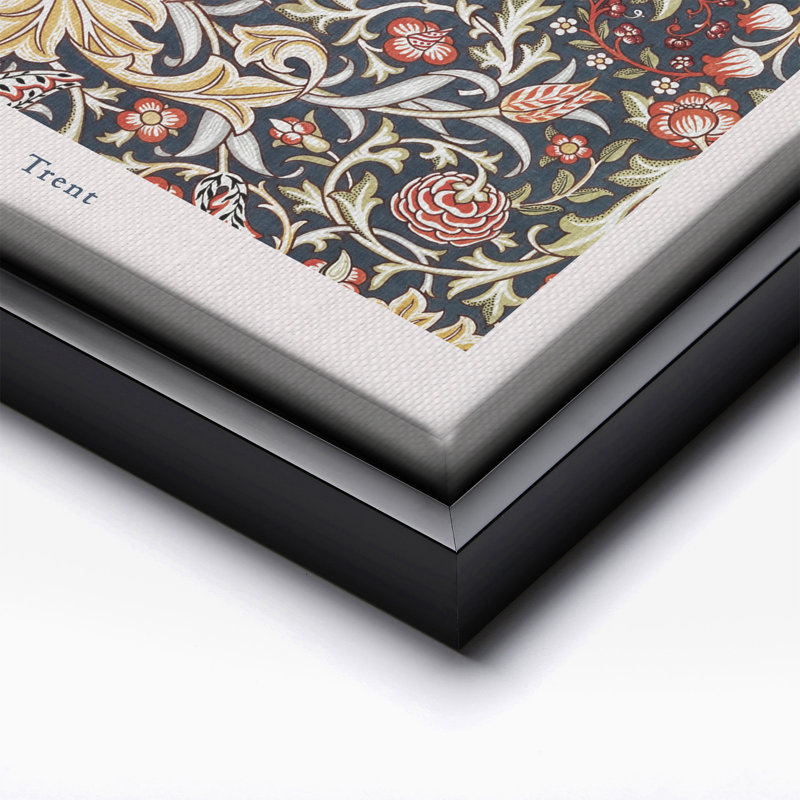 William Morris - Trent No1, Black Framed, Canvas, 18"H x 24"W