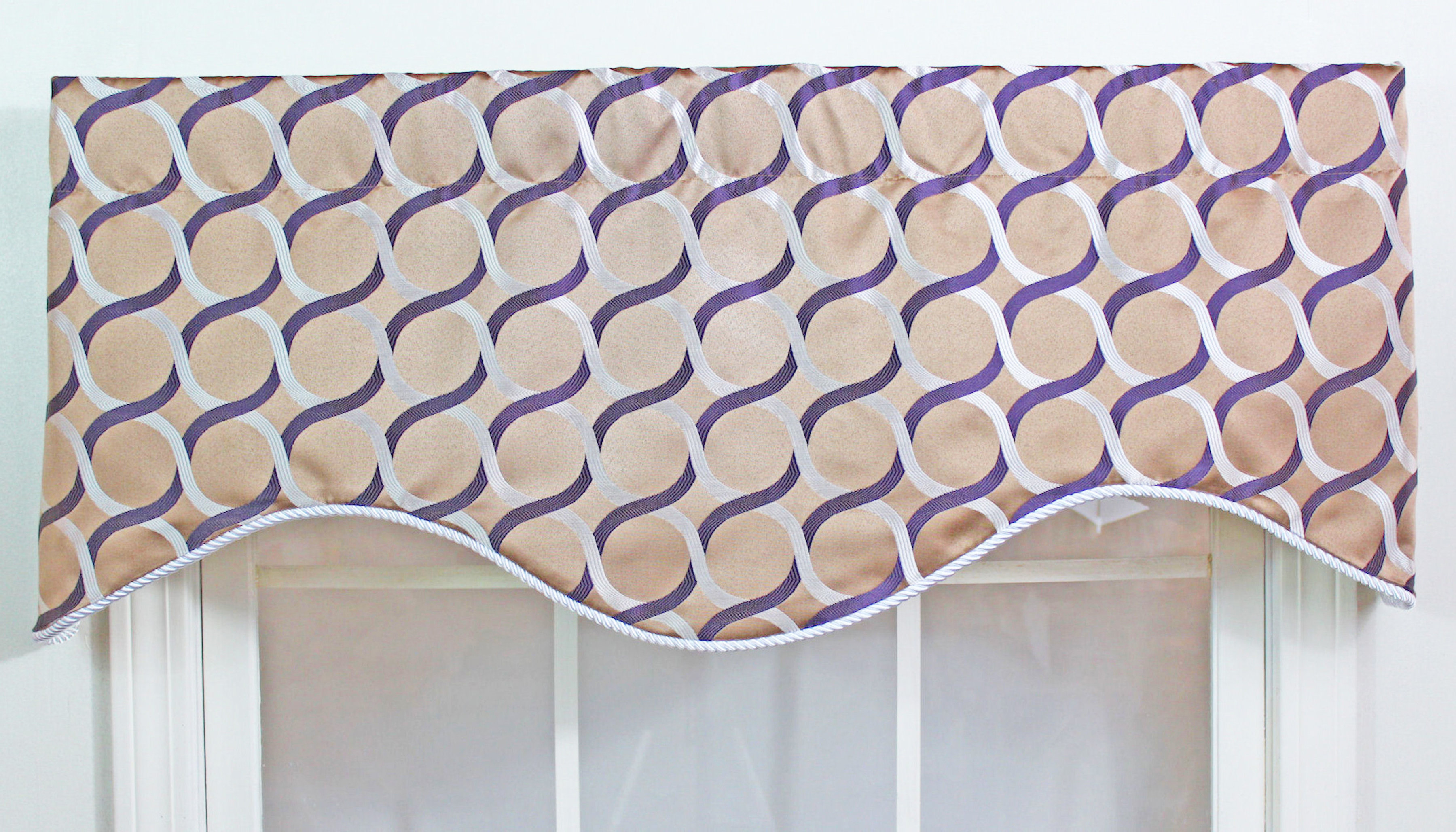 RLF Home Braid Cornice Valance Beige | Wayfair