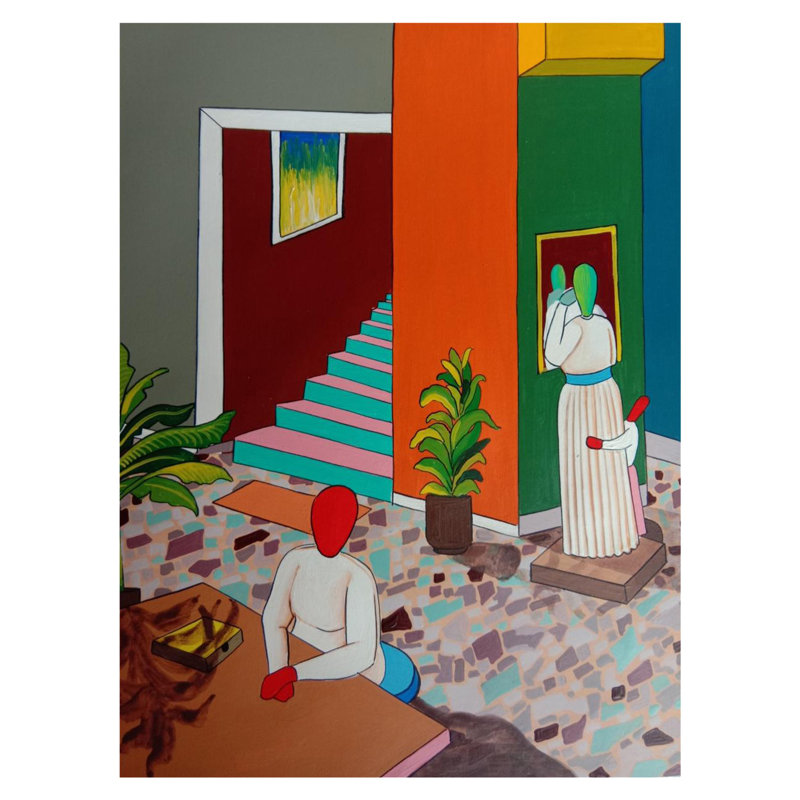 Family Abstract | Acrylique sur toile | Mahima Katiwal | Pour la décoration murale