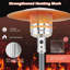 50,000 Btu Patio Heater With Wheels Round Table Design & Stainless Steel Burner-106976680