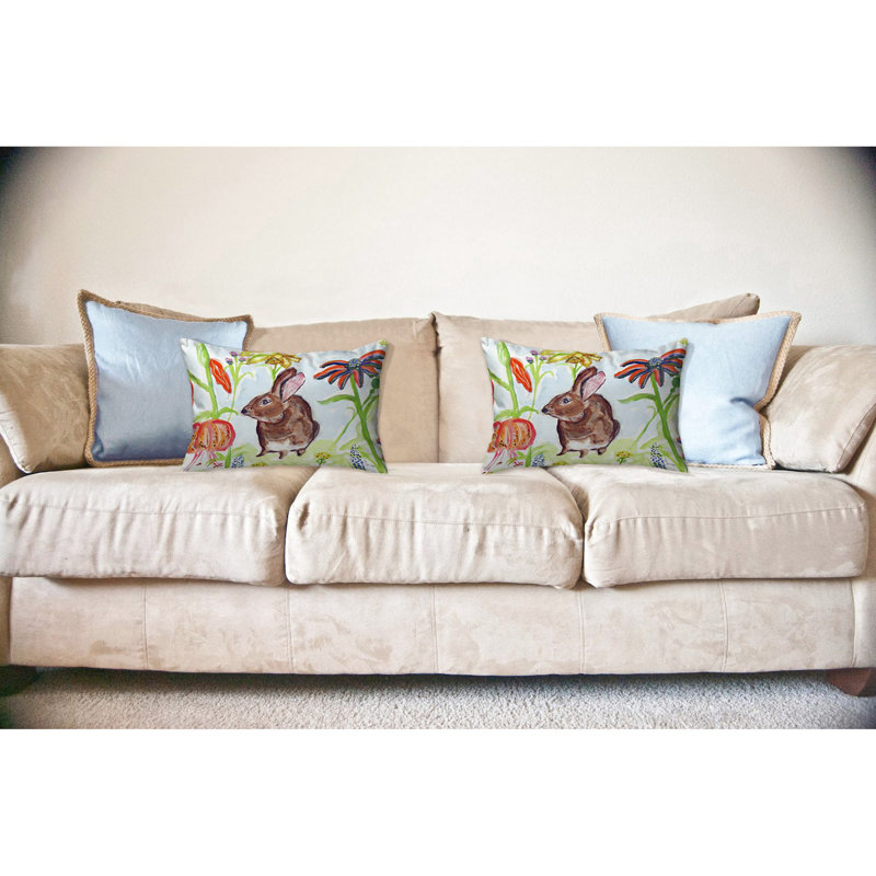 Rabbit Reversible Throw Pillow