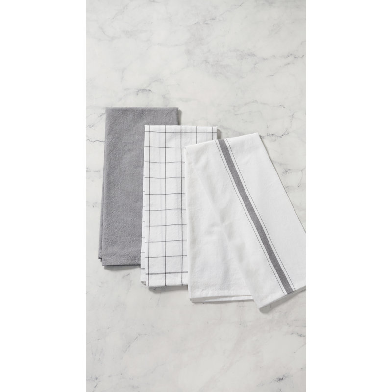 Le Creuset Set Of 3 Kitchen Towels Charbon