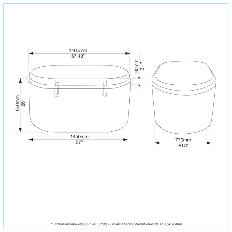 A&E Bath Carley 59" Inflatable Ice Bath Cold Plunges