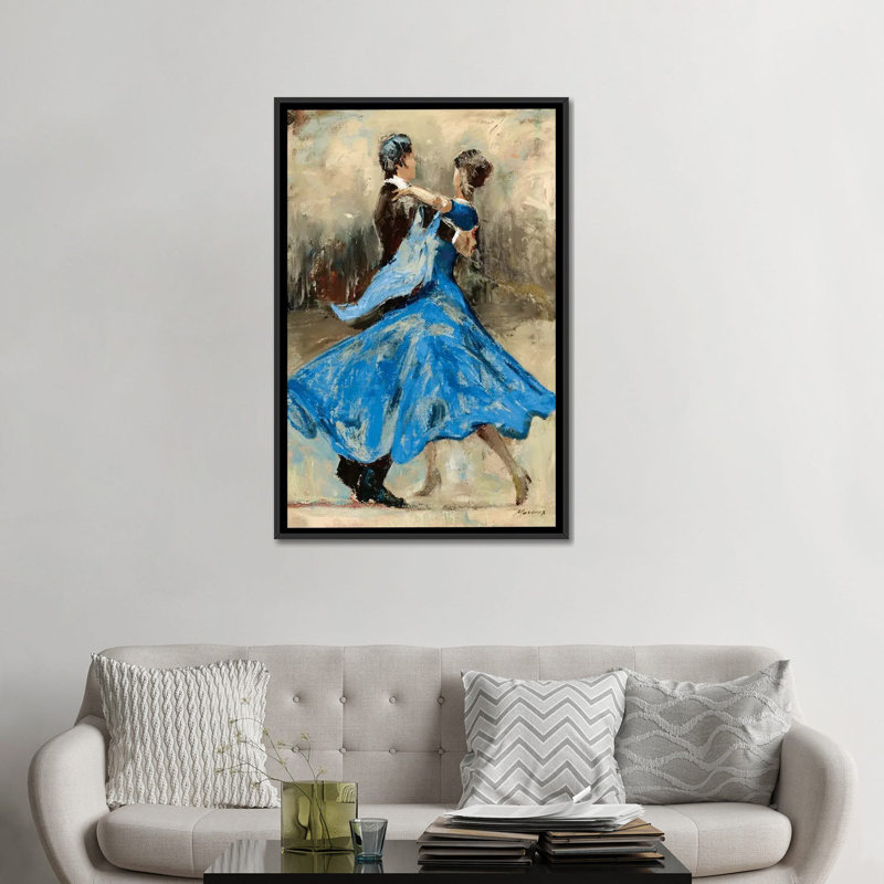 «Night Out» par Julianne Marcoux, reproduction sur toile tendue, H 26 po x l 18 po x P 1,5 po, Toile avec cadre noir