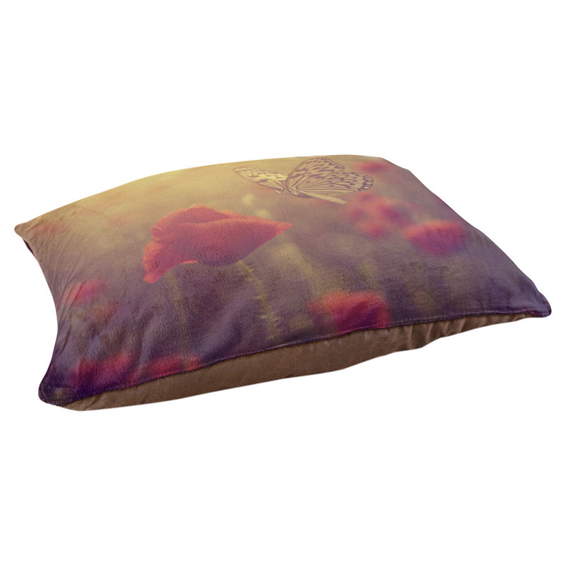Coussin Burkey, Rouge / brun foncé, L 42 po x l 52 po