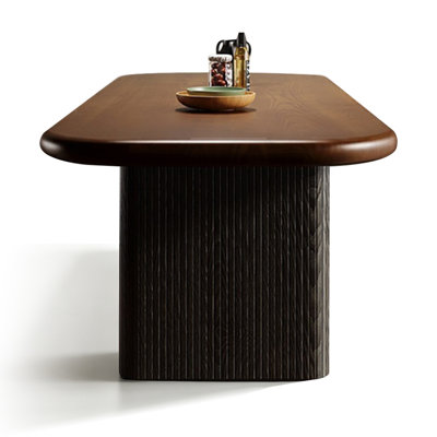 Solid wood rectangular pine dining table
