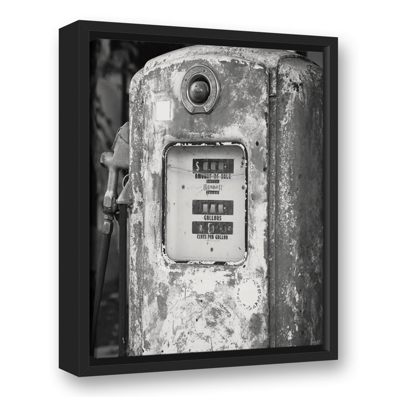 " Rustic Gas Pump ", 17.75" H x 13.75" W x 1.75" D