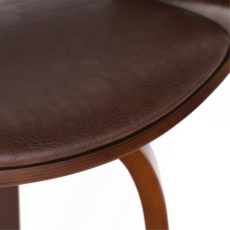 Tabouret de bar pivotant de 30,25 po, Marron foncé, 1