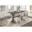 Mobilier de salle à manger à hauteur de comptoir rustique en bois d'hévéa