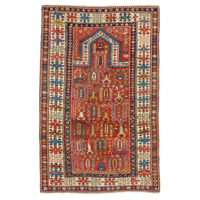 Antique Caucasian Shirvan Prayer Rug