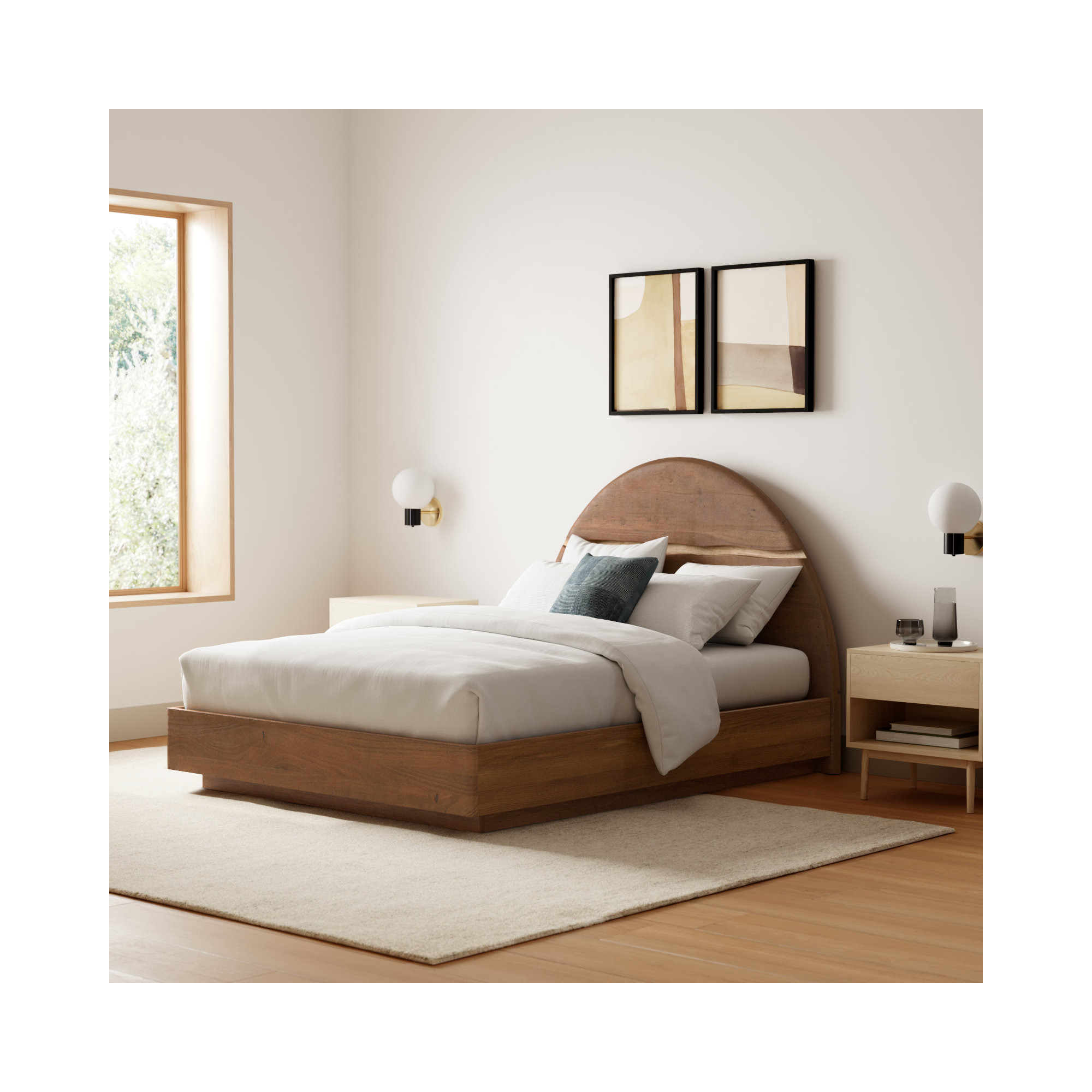 Beau Solid Wood Bed, Queen