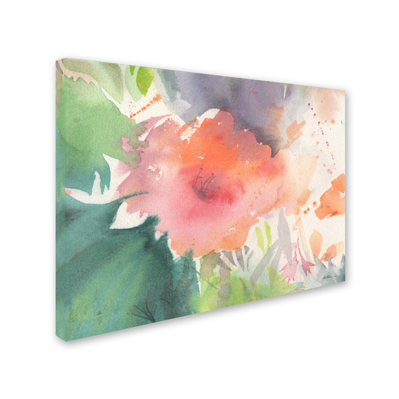 « corail fleur », reproduction d’art sur toile tendue, H 24 po x l 32 po x P 2 po