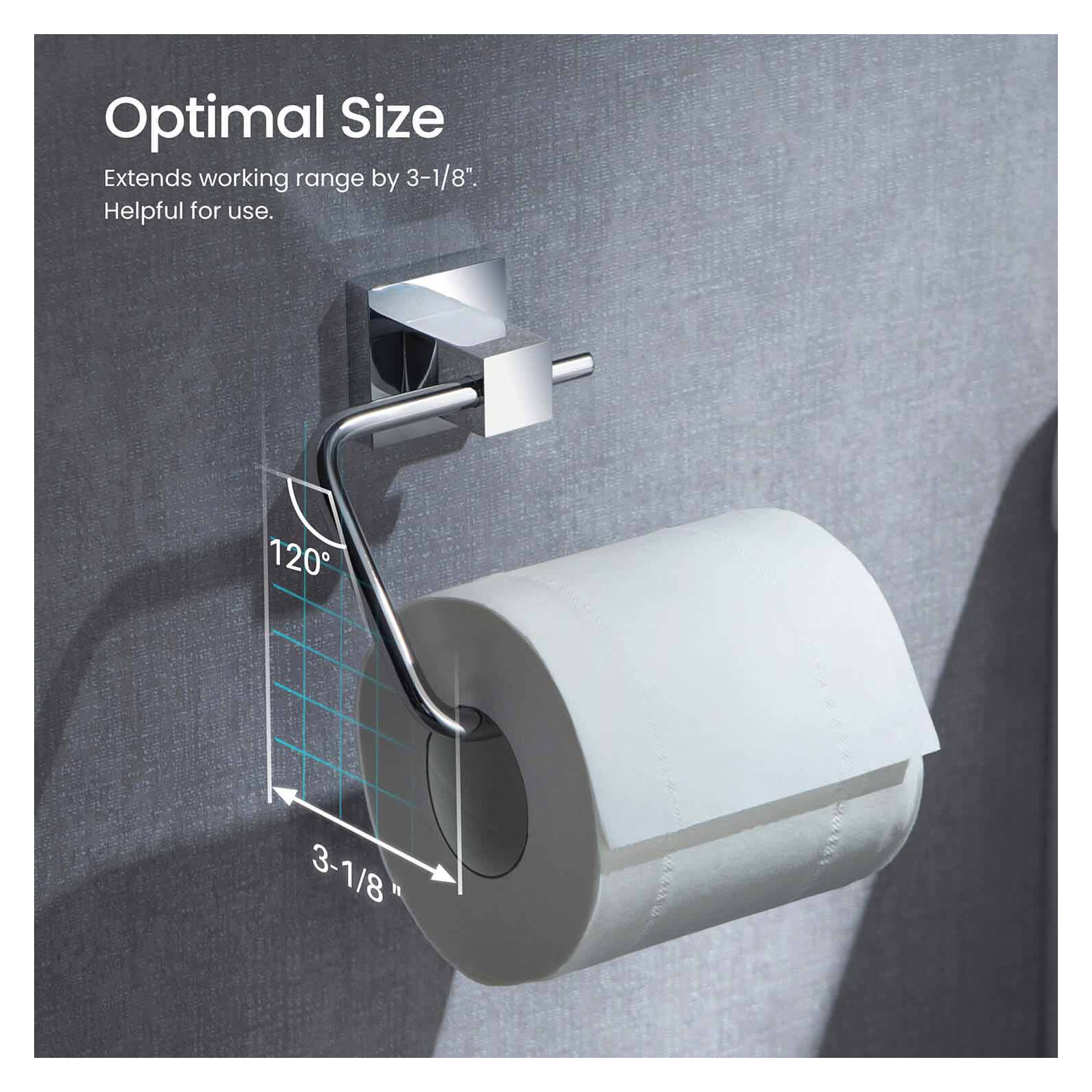 Cube Toilet Paper Holder, Chrome