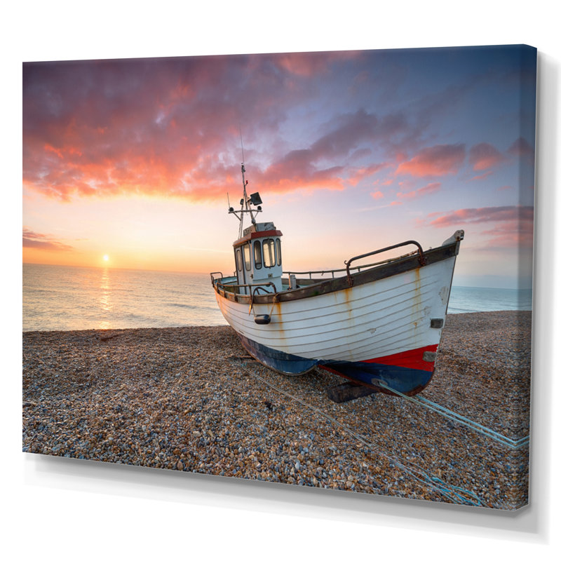 Voilier, photo de solitude I sur toile, H 24 po x l 32 po x P 1 po, Toile tendue