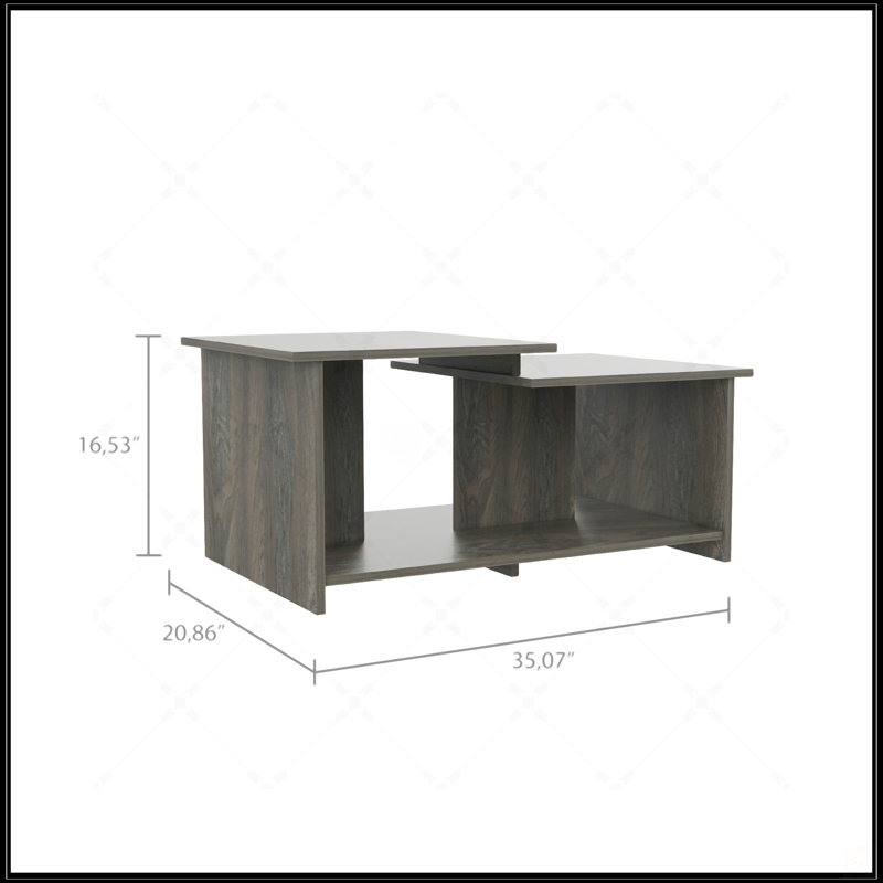 Table basse à 1 tablette, Noir