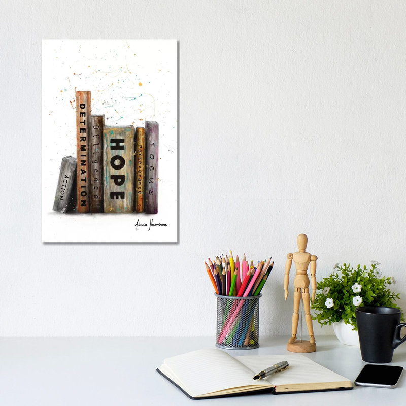 The Books Of Success by Ashvin Harrison - Wrapped Canvas Gallery-Wrapped Canvas Giclée, 20.32 cm H x 30.48 cm W