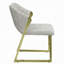 Chaise d'appoint latérale, acier inoxydable doré, sherpa gris doux