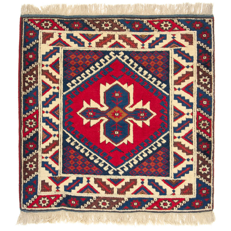 Rectangle 95 cm x 96 cm Oriental Wool Hand Woven Area Rug