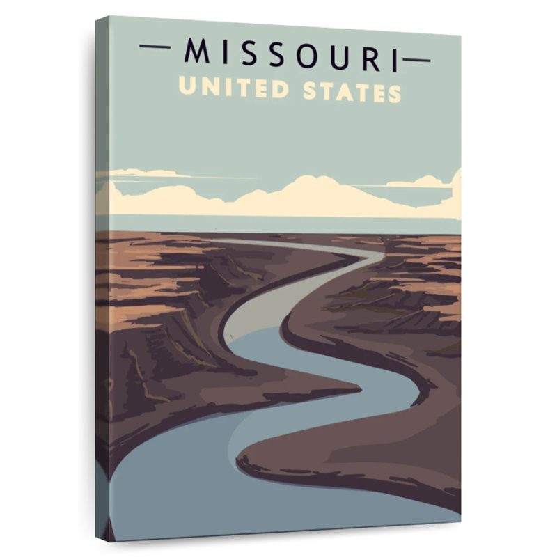 Alvord, Missouri River, affiche, H 51 po x l 34 po
