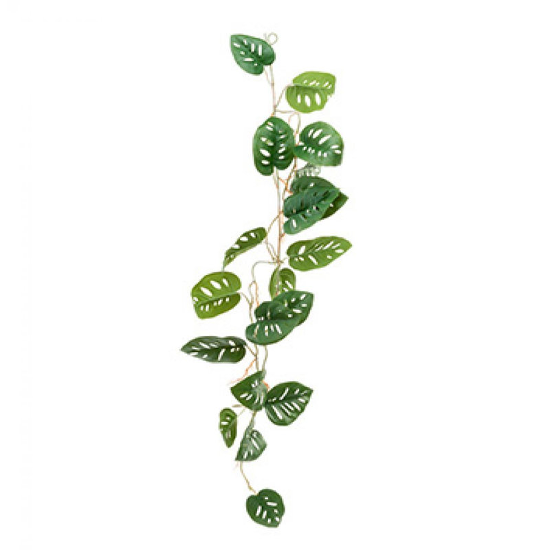 Guirlande verte à feuilles Monstera