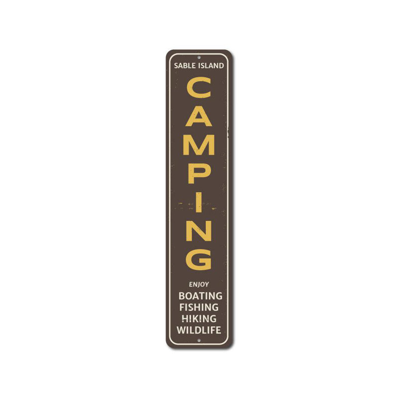 Panneau de camping en aluminium, H 6 po x l 24 po x P 0,063 po